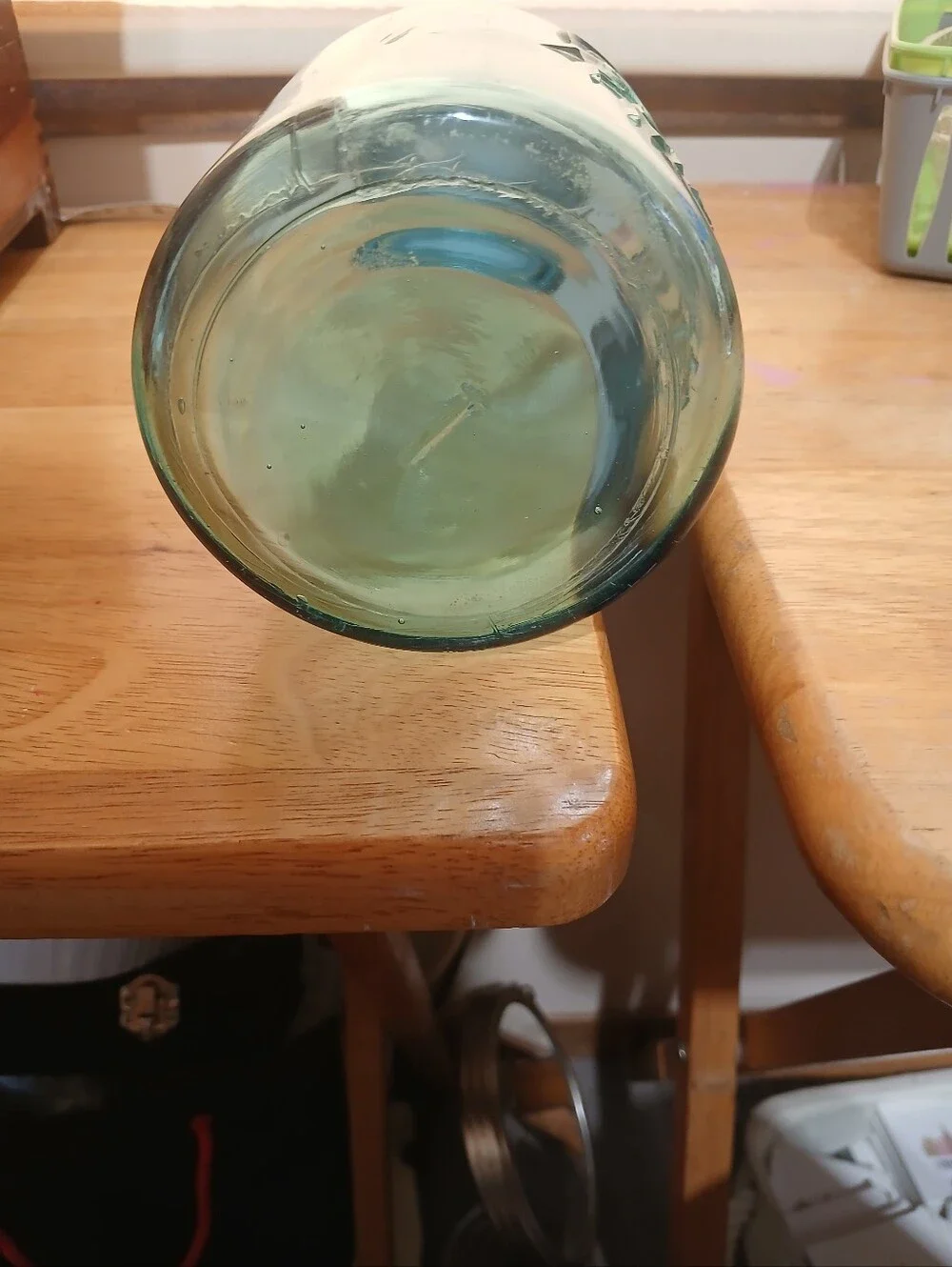 Perfect Mason Aqua Glass Canning Jar with Lid